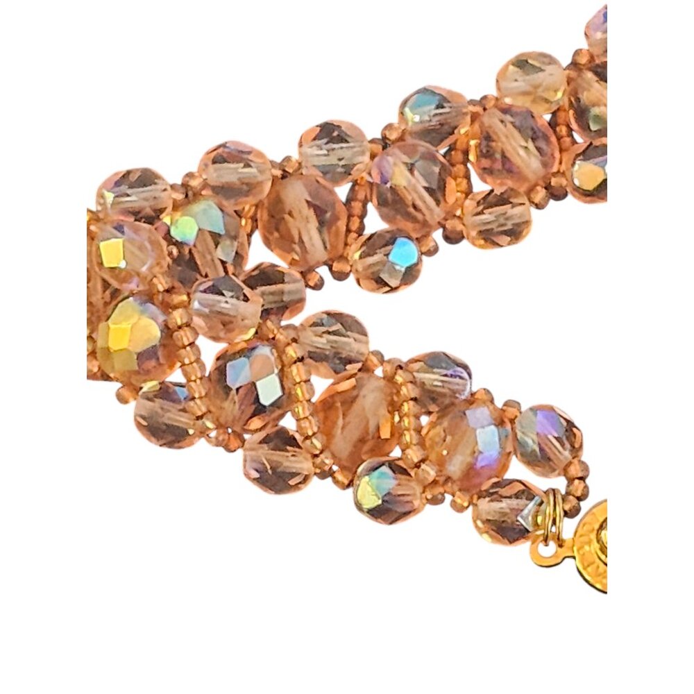 Pink Crystal Bead Bracelet